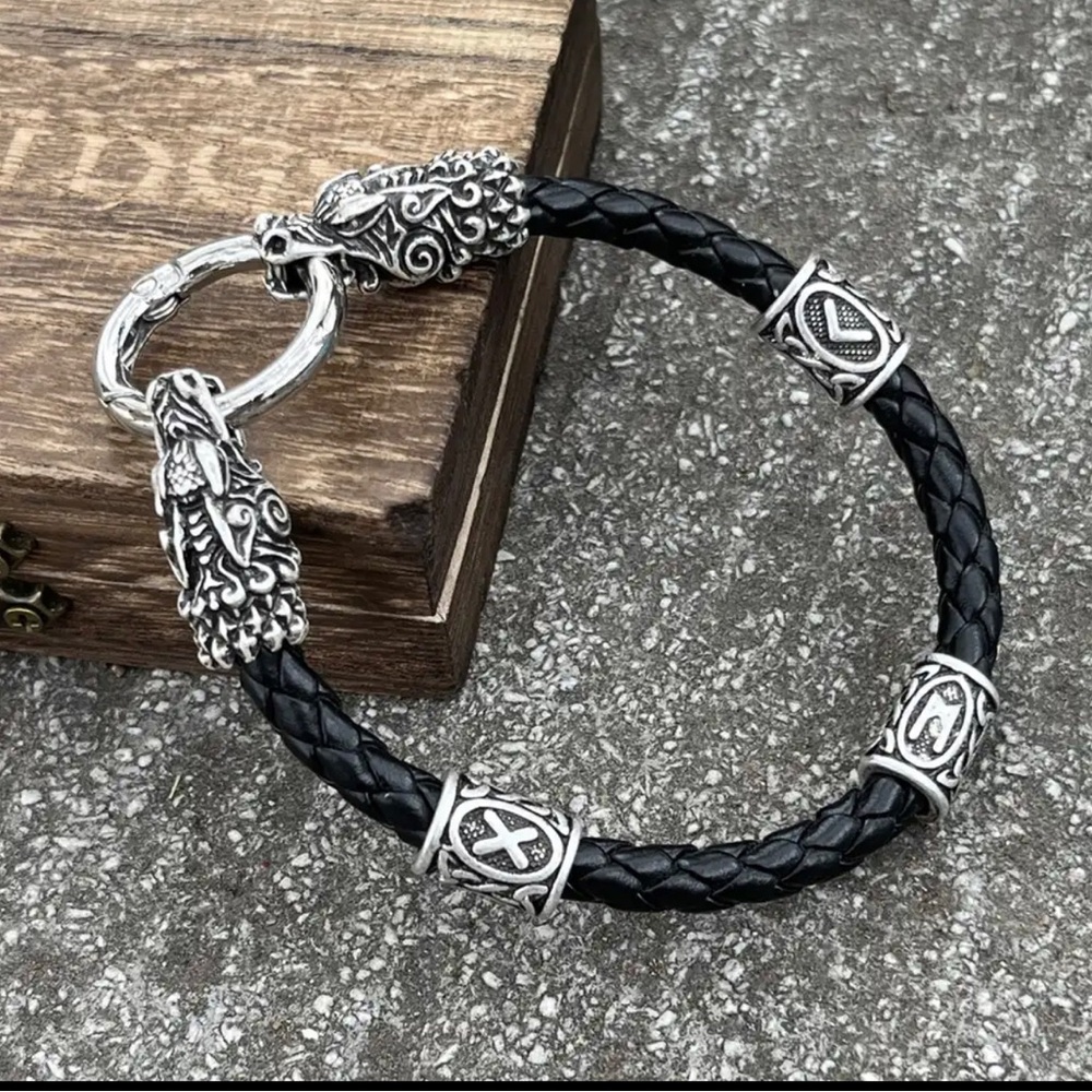 Dragon head mens bracelet